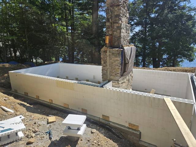 Reinforcement tied and ready for the pour